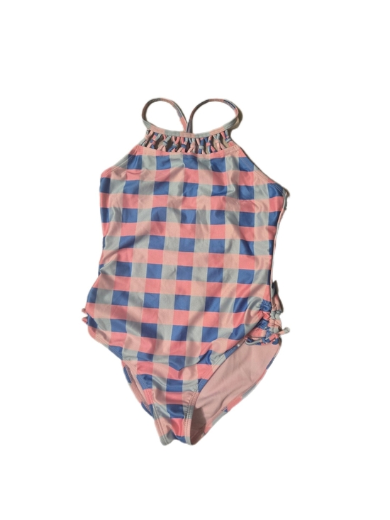 breaking waves Other - Kids Pink & Blue Check One-Piece Swimsuit